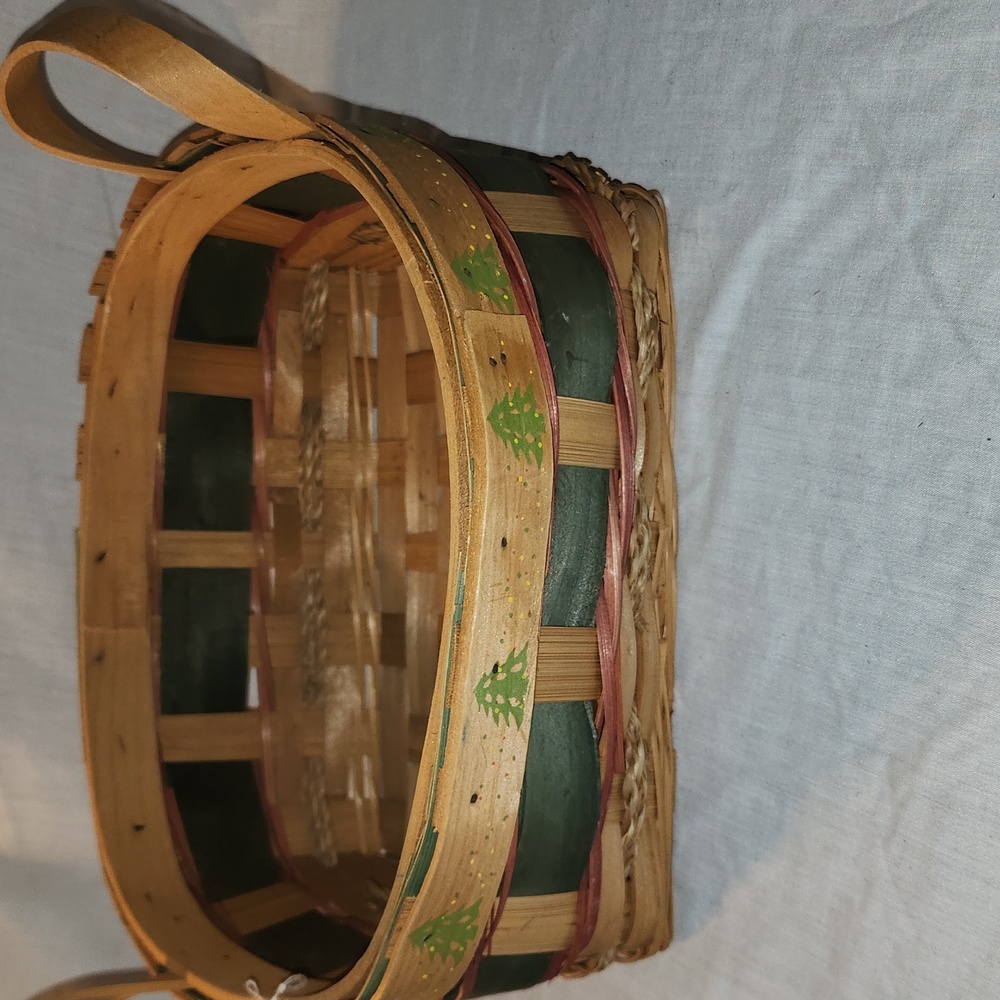 Wicker Christmas tree basket